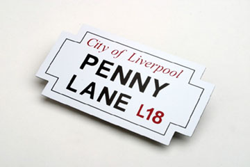 Penny Lane street sign